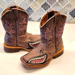 Tin Haul Boots "I don't bite....watch out boys" childrens boots size 10 RARE